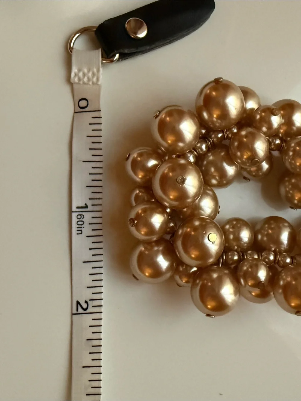 Pearl Cluster Statement Necklace and Earrings Set - Champagne Pearls